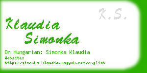 klaudia simonka business card